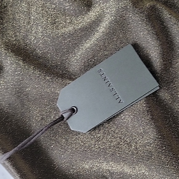 All Saints NWT Dari Sparkle One-Shoulder Minidress - Picture 10 of 12